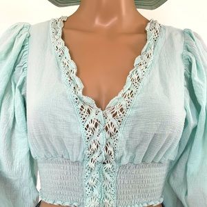 Tiffany Blue Summer Top